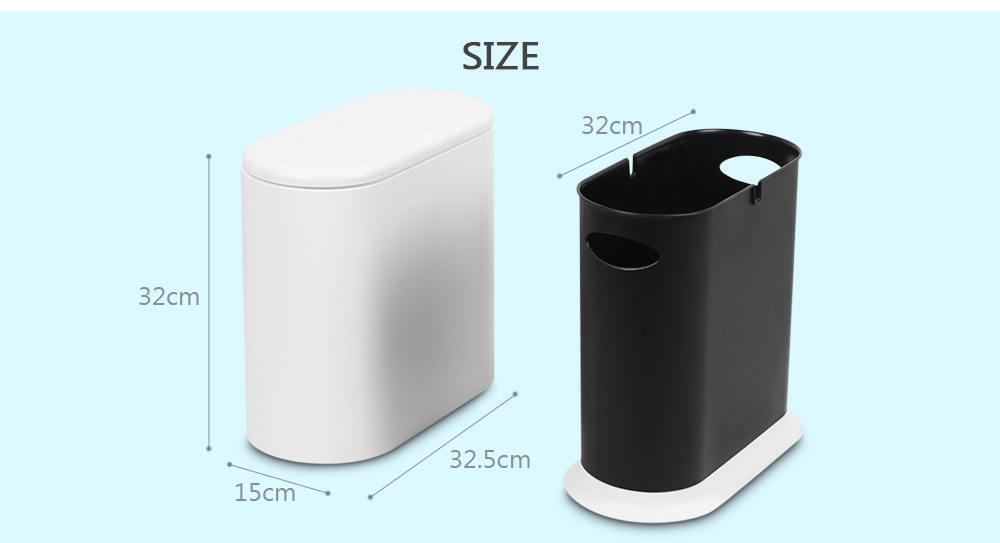 Pressing Type Plastic Trash Can Garbage Bin Waste Rubbish Dustbin for Home
