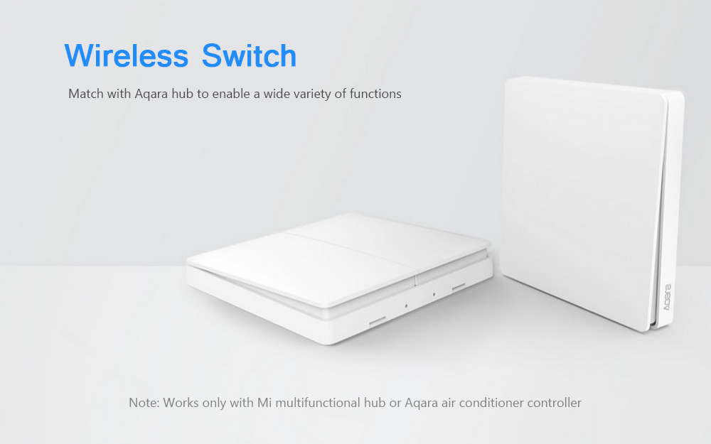 Aqara WXKG02LM Smart Light Switch Wireless Version Double Key International Edition - White