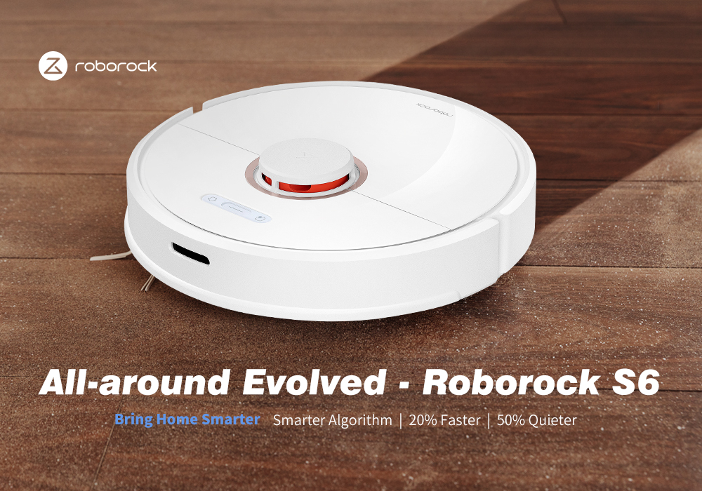 roborock S6 Robot Vacuum Cleaner - White EU Plug
