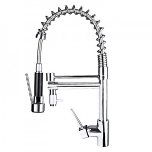 Deck Mounted Pull-down Spring Kitchen Faucet