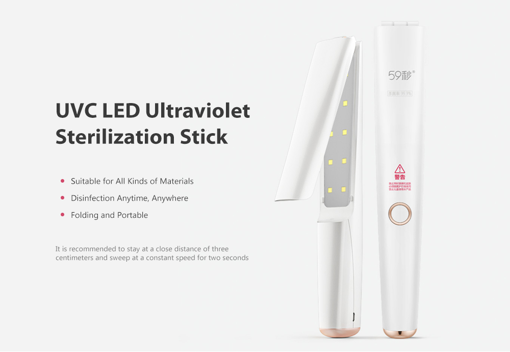 X5 UVC LED Handheld UV Disinfection Sterilizing Stick Lamp - White